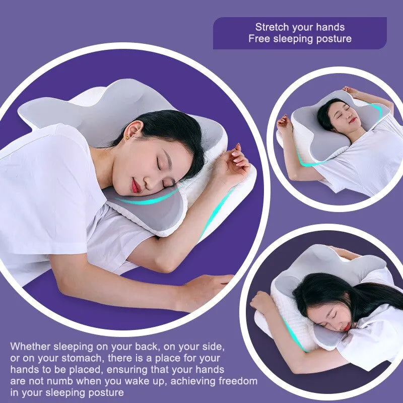 Orthopedic Memory Foam Pillow β Butterfly Shape for Neck Support